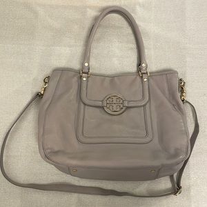 Tory Burch Gray Amanda Satchel